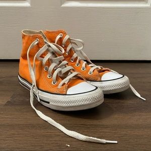 orange converse high tops